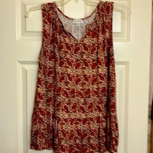 Wonderly extra large, white, orange and green tank top